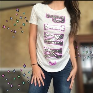 PINK sequin tee